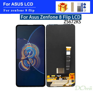 อะไหล่หน้าจอสัมผัสดิจิทัล AMOLED 100% 6.67 นิ้ว แบบเปลี่ยน สําหรับ Asus Zenfone 8 Flip ZS672KS