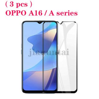 กระจกนิรภัย สําหรับ OPPO A16 A15 A15S A16 A9 A5 2020 A17 A17K A52 A92 A53 2020 A57 4G A77 5G A96 A76 A74 A94 A95 (3 ชิ้น)