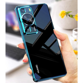 Huawei P60 P50 P40 P30 Pro Plus 4G 5G เคสนิ่ม หรูหรา ชุบ ซิลิโคนใส กันกระแทก กันชน เคสด้านหลัง