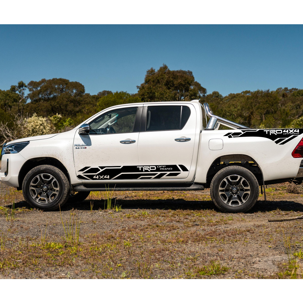 4 ชิ้น Toyota Tacoma TRD Sport 4x4 ROCKER PANEL และเตียงไวนิล Decal สติกเกอร์กราฟิกชุด