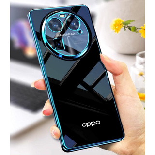 Oppo Find X6 X5 X3 X2 Pro เคสนิ่ม หรูหรา ชุบ ซิลิโคนใส กันกระแทก กันชน เคสด้านหลัง