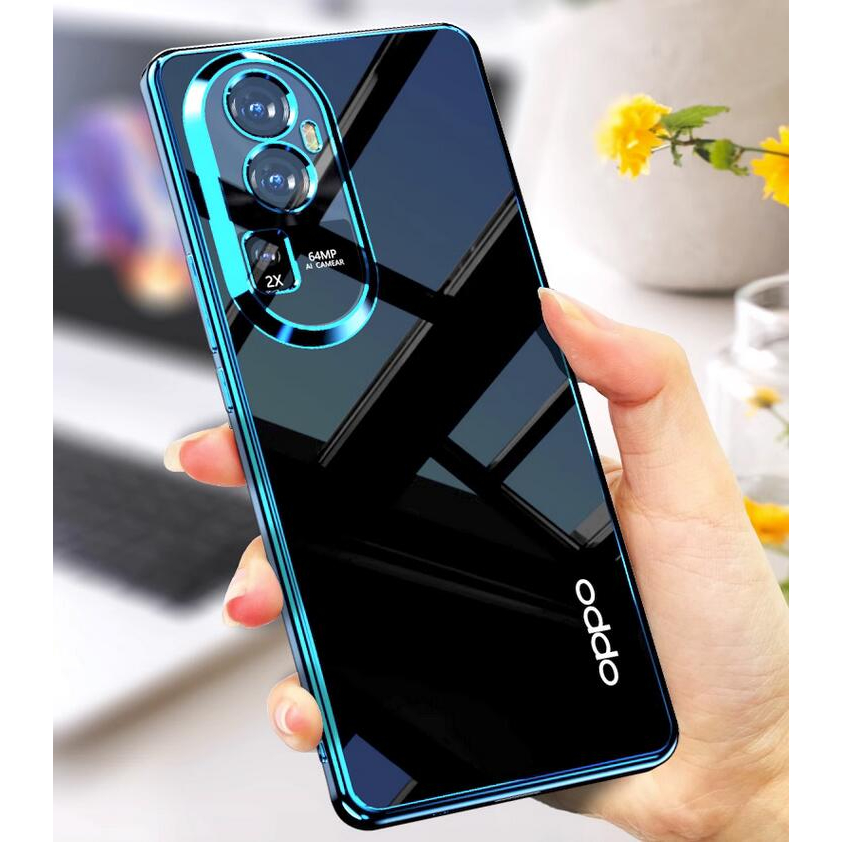 เคสโทรศัพท์มือถือ ซิลิโคนนิ่ม ใส กันกระแทก หรูหรา สําหรับ OPPO Reno 11 10 8 8Z 7 7Z 6 Pro Plus 4G 5G