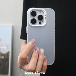 【Matte Acrylic hard case/Silver】เคส compatible for iPhone 11 12 13 14 pro max case