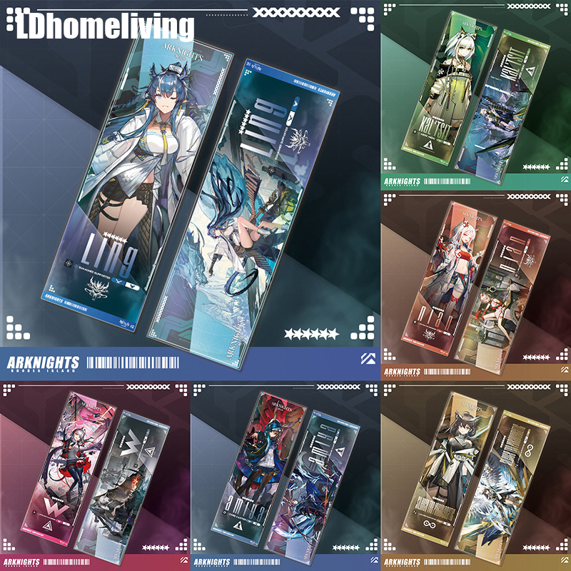 ที่คั่นหนังสือเลเซอร์ สองด้าน ลายเกม Arknights ของขวัญ