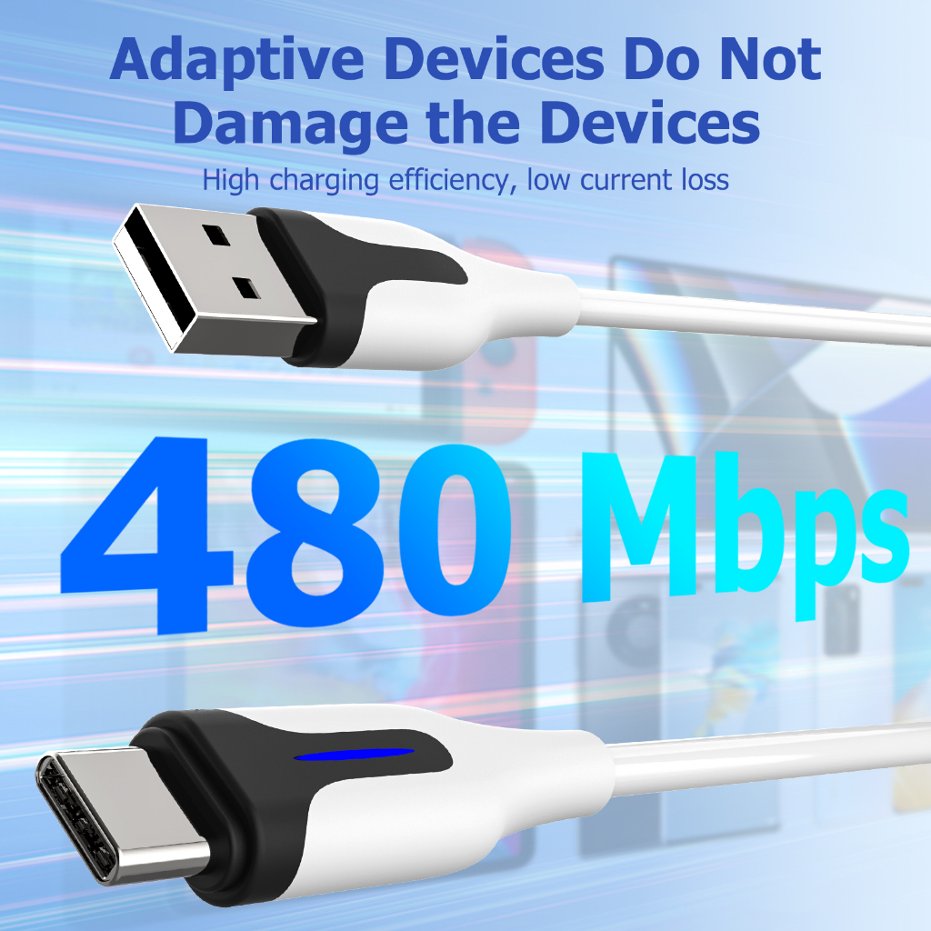 Iine สายชาร์จข้อมูล 480Mbps USB เป็น C ชาร์จเร็ว เข้ากันได้กับคอนโทรลเลอร์ PS5