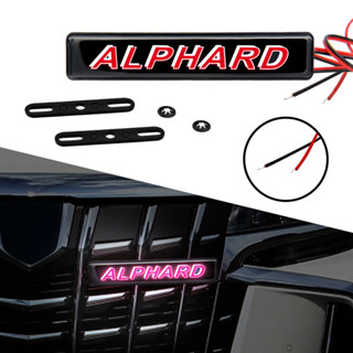 โคมไฟ LED รูปตราสัญลักษณ์ สําหรับติดกระจังหน้ารถยนต์ TOYOTA ALPHARD