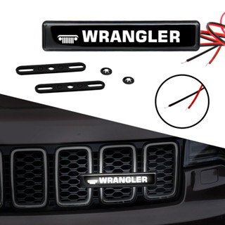 โคมไฟ LED รูปตราสัญลักษณ์ สําหรับติดกระจังหน้ารถยนต์ JEEP WRANGLER