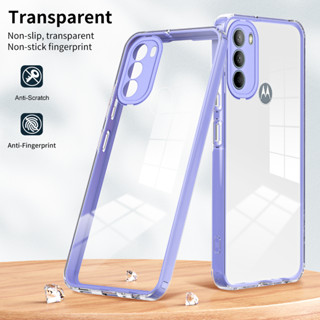 3 in 1 เคสโทรศัพท์มือถือแบบแข็ง ใส กันกระแทก ขอบนิ่ม หรูหรา สําหรับ Motorola Moto G31 E4