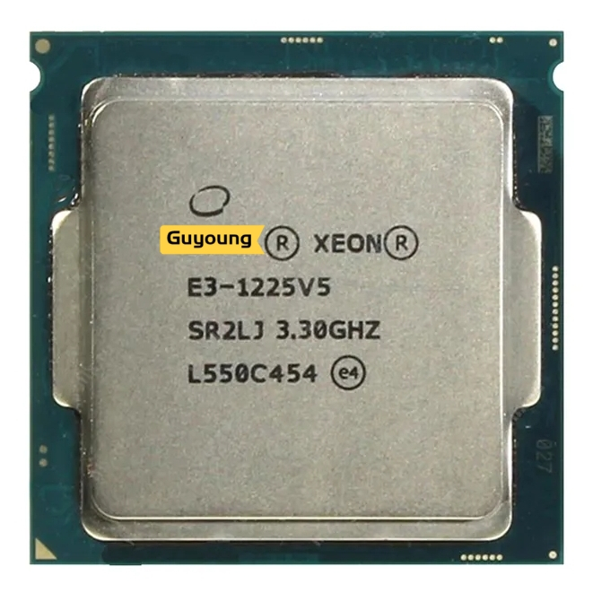 โปรเซสเซอร์ YZX Xeon E3 1225 V5 E3 1225V5 E3-1225V5 E3-1225 V5 CPU 3.30GHz Quad Core 8M 80W LGA1151