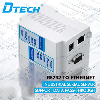 Dtech RS232 เป็น TCP/IP พอร์ตเซิร์ฟเวอร์พอร์ตอนุกรมเดี่ยว อีเธอร์เน็ต เกรดอุตสาหกรรม รางโมดูล พอร์ตอนุกรม เป็นพอร์ตตาข่าย