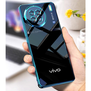 เคสโทรศัพท์มือถือ ซิลิโคนนิ่ม ใส กันกระแทก หรูหรา สําหรับ VIVO X90 X80 X70 X60 Pro Y27 Y36 Y78 4G 5G