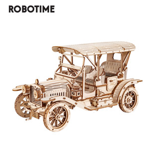 Robotime ROKR ชุดโมเดลรถยนต์ไม้ 3D สไตล์วินเทจ พร้อมอุปกรณ์เสริม สําหรับผู้ใหญ่