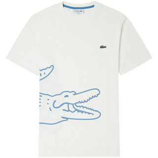 Lacoste เสื้อยืด คอกลม แขนสั้น พิมพ์ลายหนังจระเข้ แฟชั่นสําหรับผู้ชาย