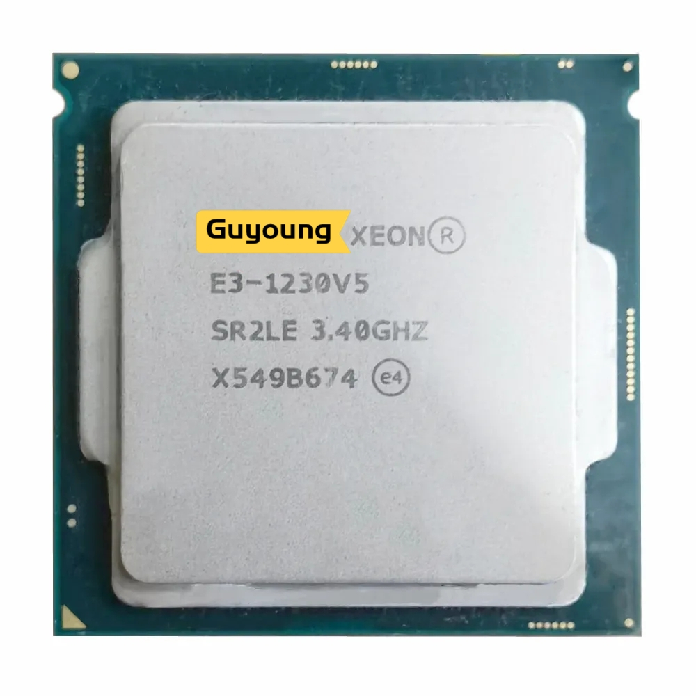 หน่วยประมวลผล YZX Xeon E3 1230V5 E3 1230 V5 E3-1230 V5 E3-1230V5 CPU 3.40GHz Quad core 8M 80W LGA1151
