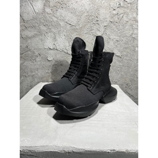 Rick Owens Double Line drkshdw 2022SS รองเท้าบูท ผ้าแคนวาส