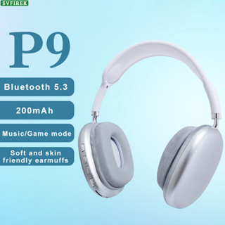 หูฟังบลูทูธไร้สาย P9 พร้อมไมโครโฟน HIFI สเตอริโอ