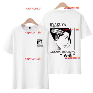 ใหม่ เสื้อยืดแขนสั้นลําลอง มีฮู้ด พิมพ์ลายอนิเมะ BLEACH  Kuchiki Byakuya / Komamura Sajin / Kyoraku Shunsui / Tousen Kaname / Hitsugaya Toushirou 3 มิติ ทรงหลวม สไตล์ญี่ปุ่น สําหรับผู้ชาย และผู้หญิง