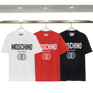 Moschin0 เสื้อยืดแขนสั้น ผ้าฝ้าย พิมพ์ลาย แฟชั่นสําหรับผู้ชาย และผู้หญิง