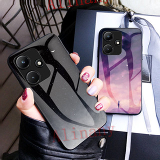 เคสแข็ง infinix Hot 30i / Hot 30i NFC ฝาครอบกรณี Tempered Glass Casing infinix Hot30i X669 เคสโทรศัพท์ Back Cover