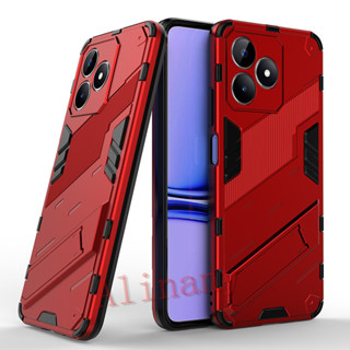 เคส Realme C53 Case Shockproof พลาสติกแบบแข็ง Armor Kickstand Phone Casing RealmeC53 Back Cover