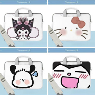 ⭐️With shoulder strap + trolley strap⭐️PU waterproof laptop bag Sleeve Laptop Case Cute Kuromi 12 13 14 15 inch 15.6inches Cartoons Briefcases