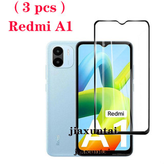 ฟิล์มกระจกนิรภัยกันรอยหน้าจอ แบบเต็มจอ สําหรับ Redmi A1 10 10C 9T 9C 9A 9 Note 11 11Pro 11S (3 ชิ้น)