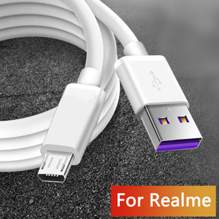 For Realme C21 C21Y C3 C30 5 5i C11 C12 C15 C2 3 C25y C20 c3i Cable สายชาร์จ สายข้อมูล ยาว 1 เมตร สีขาว สําหรับ