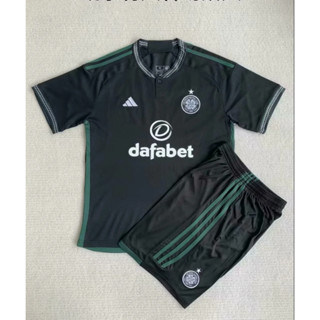 เสื้อกีฬาแขนสั้น ลายทีมชาติฟุตบอล Celtic Away 23/24 ชุดเยือน สําหรับเด็ก และผู้ใหญ่