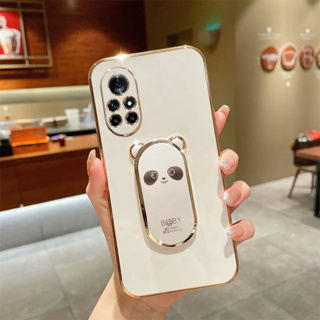 เคสโทรศัพท์มือถือนิ่ม ลายการ์ตูนแพนด้า สามมิติ พร้อมขาตั้ง สําหรับ Huawei NOVA 8 Huawei NOVA 8SE play5 NOVA 8i NOVA 8pro NOVA 9SE NOVA 9Z