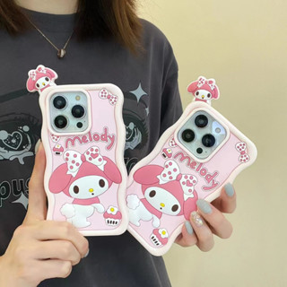 เคสซิลิโคนนิ่ม ลายการ์ตูนเมโลดี้ สไตล์เกาหลี ญี่ปุ่น สําหรับ iPhone14 13 12 11 Pro MAX