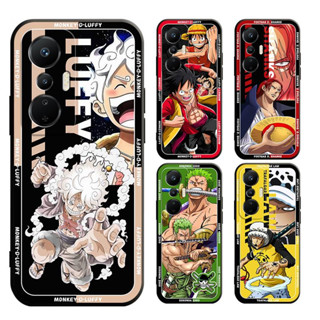 เคส Infinix Hot 30 30i 20 20s 20i 12 12i Play X6831 X6835 X669C X6817 X665 X6826B X665E X6827 X6825 โทรศัพท์มือถือแบบนิ่ม ผิวด้าน ลายวันพีซ ลูฟี่ โซโร สีดําด้าน สําหรับ