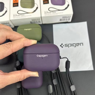 เคสซิลิโคน ลาย Spigen พร้อมสายคล้อง สําหรับ Airpods Pro 2nd Airpods 3