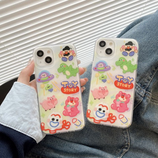 เคสโทรศัพท์มือถือ ซิลิโคนนุ่ม ลายการ์ตูนดิสนีย์หมี สตรอเบอร์รี่น่ารัก สีชมพู สําหรับ iPhone 14Pro max case 13Pro max 12Pro max 14Pro 13Pro 12Pro 11 12 13 14 case