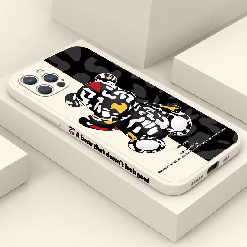 เคส Samsung A32 4G A52 A12 A21S A02S A02 A52S S20 FE M12 S21 Ultra A72 A32 5G S21 Plus M62 F62 S21 A01 CORE M02S M02 เคส TPU ซิลิโคนหมีรุนแรงครอบคลุมกรณีโทรศัพท์ทั้งหมด