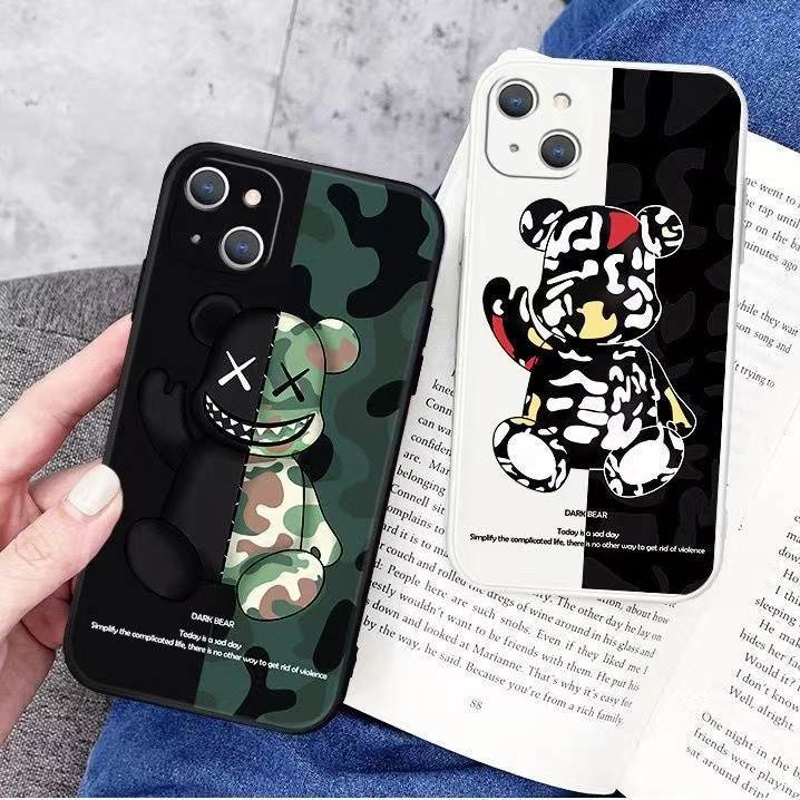 เคส Samsung A32 4G A52 A12 A21S A02S A02 A52S S20 FE M12 S21 Ultra A72 A32 5G S21 Plus M62 F62 S21 A01 CORE M02S M02 เคส TPU ซิลิโคนหมีรุนแรงครอบคลุมกรณีโทรศัพท์ทั้งหมด