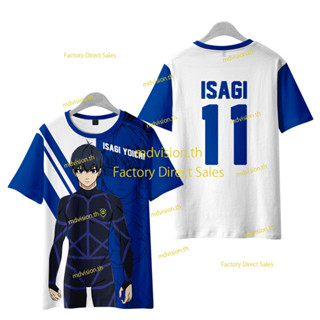 ใหม่ เสื้อยืดแขนสั้นลําลอง พิมพ์ลายอนิเมะ BLUE LOCK Isagi Yoichi Bachira Meguru 3D ทรงหลวม สไตล์ญี่ปุ่น สําหรับผู้ชาย และผู้หญิง