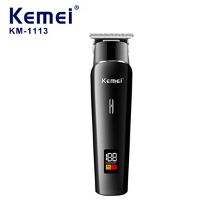 Kemei KM-1113 ปัตตาเลี่ยนตัดผมไร้สาย แบบพกพา ชาร์จ USB เสียงรบกวนต่ํา สําหรับผู้ชาย