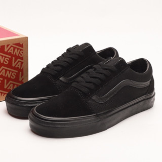 Vans Old Skool เสื้อแฟชั่น กันลื่น ทนทาน สีดํา