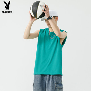 Playboy เสื้อกั๊ก ลําลอง ทรงหลวม เรียบง่าย ฤดูร้อน