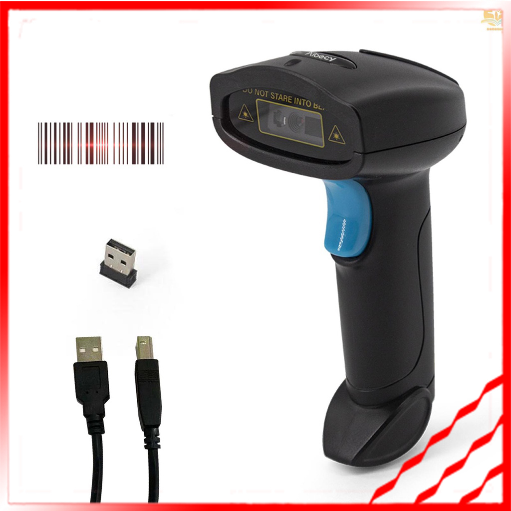Aibecy เครื่องอ่านบาร์โค้ดไร้สาย 1D 2D สําหรับ Supermarket / Auto Continuous Scanning Warehouse
