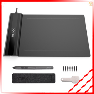 VEIKK S640 Graphics Drawing Tablet 6 x 4 Inch Active Area 8192 Levels Pressure Art Graphics Tablet with Battery-free Stylus 8 Pen Nibs Compatible with Windows Mac OS Android for Painting Designing Online Teaching