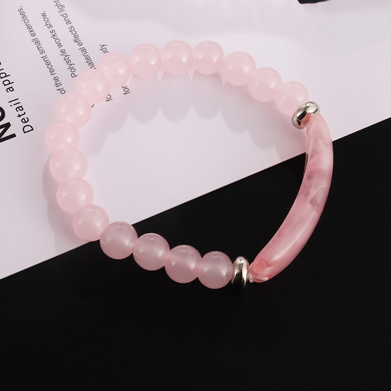 สร้อยข้อมือลูกปัดคริสตัลฮิปฮอปสําหรับผู้ชายเครื่องประดับปาร์ตี้ทอยืดหยุ่น - รูปที่ 3