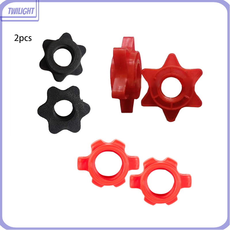 2021 ดัมเบลบาร์เสียบบาร์เบลบาร์คลิปบาร์เบลบาร์คลิปล็อคสกรูสีแดงน็อต 2*Dumbbell Nut 40g suitable for all 1" Standard Weight Lifting Barbells or Dumbell Bars(hollow rod )