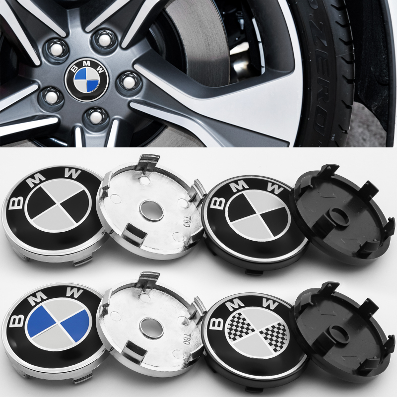 ฝาครอบดุมล้อรถยนต์ 60 มม. อุปกรณ์เสริม สําหรับ BMW E39 E46 E60 E90 E53 F10 F01 F11 F20 F25 F30 X1 X3 X5 X6 4 ชิ้น