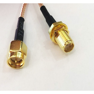 Sma ตัวผู้ ไป SMA ตัวเมีย น็อตเชื่อมต่อ RF RG316 สายโคแอ็กเชียลพิกเทล 1/2/3/5/10/15/20 ม.