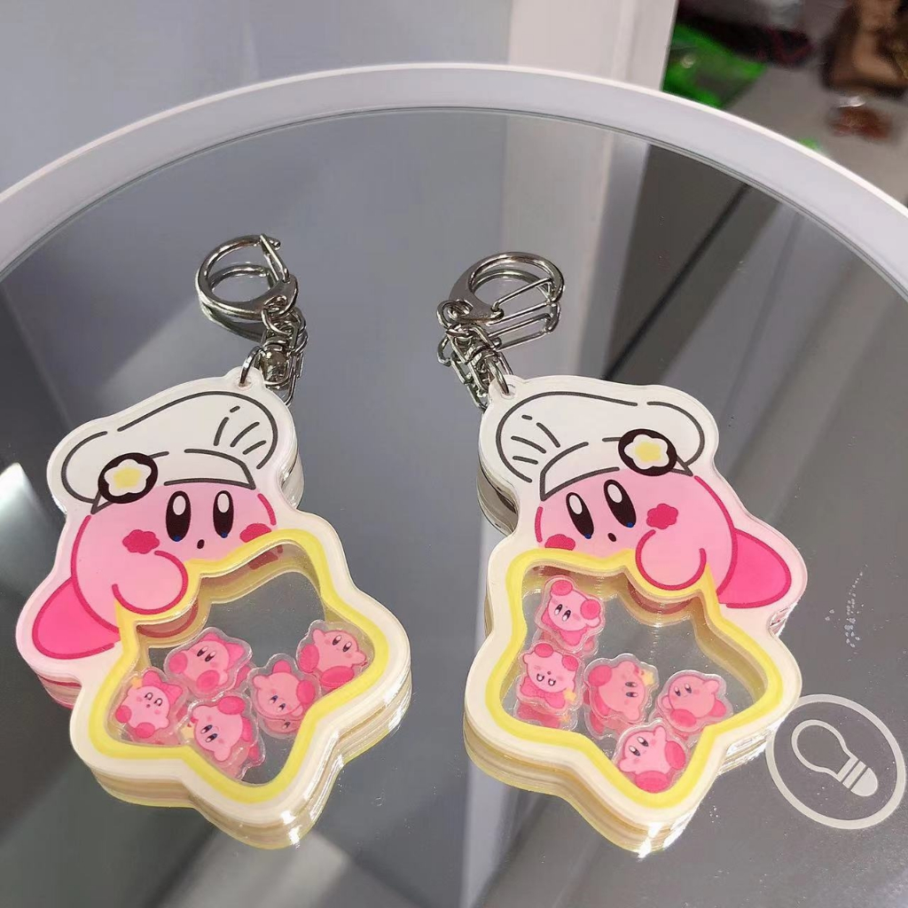 ดาวเคอร์บี้เขย่าแกว่งพวงกุญแจอะคริลิเสน่ห์กระเป๋าจี้อุปกรณ์ตกแต่งสาว