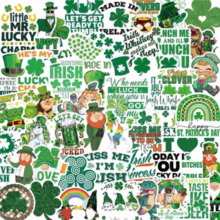 สติกเกอร์ ลาย Saint Patricks Day กันน้ํา สําหรับตกแต่งสมุดโน้ต 50 ชิ้น