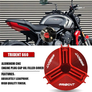 ฝาครอบน้ํามันเครื่องยนต์ CNC อลูมิเนียม Trident660 อุปกรณ์เสริม สําหรับ Triumph Trident 660 Trident660 2021-2023