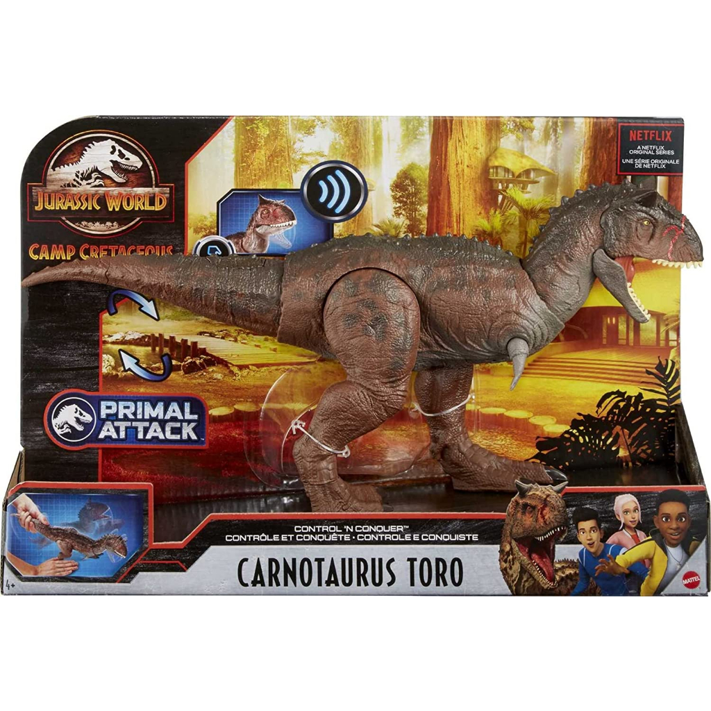 Jurassic World Camp Cretaceous Control ‘N Conquer Carnotaurus Toro Dinosaur Action Figure GNL07 ฟิกเ