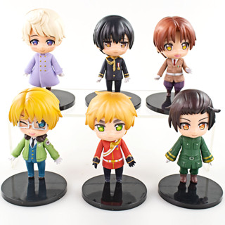 โมเดลฟิกเกอร์ PVC อนิเมะ Hetalia Axis Power Feliciano Vargas Hetalia World Stars ขนาด 8.5 ซม. ของเล่นสะสม สําหรับเด็ก 6 ชิ้น ต่อชุด